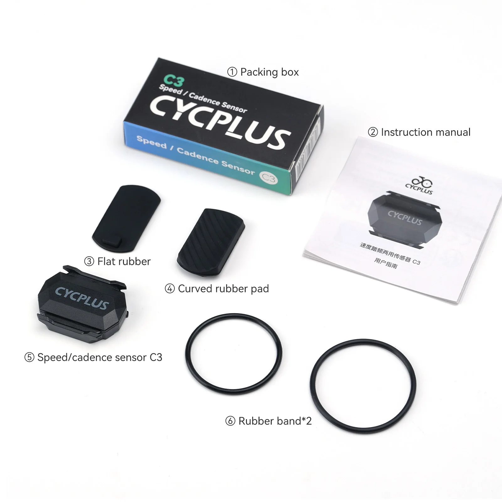 CYCPLUS Bike Computer M1 + C3 Bike Speed & Cadence Sensor - Image 7