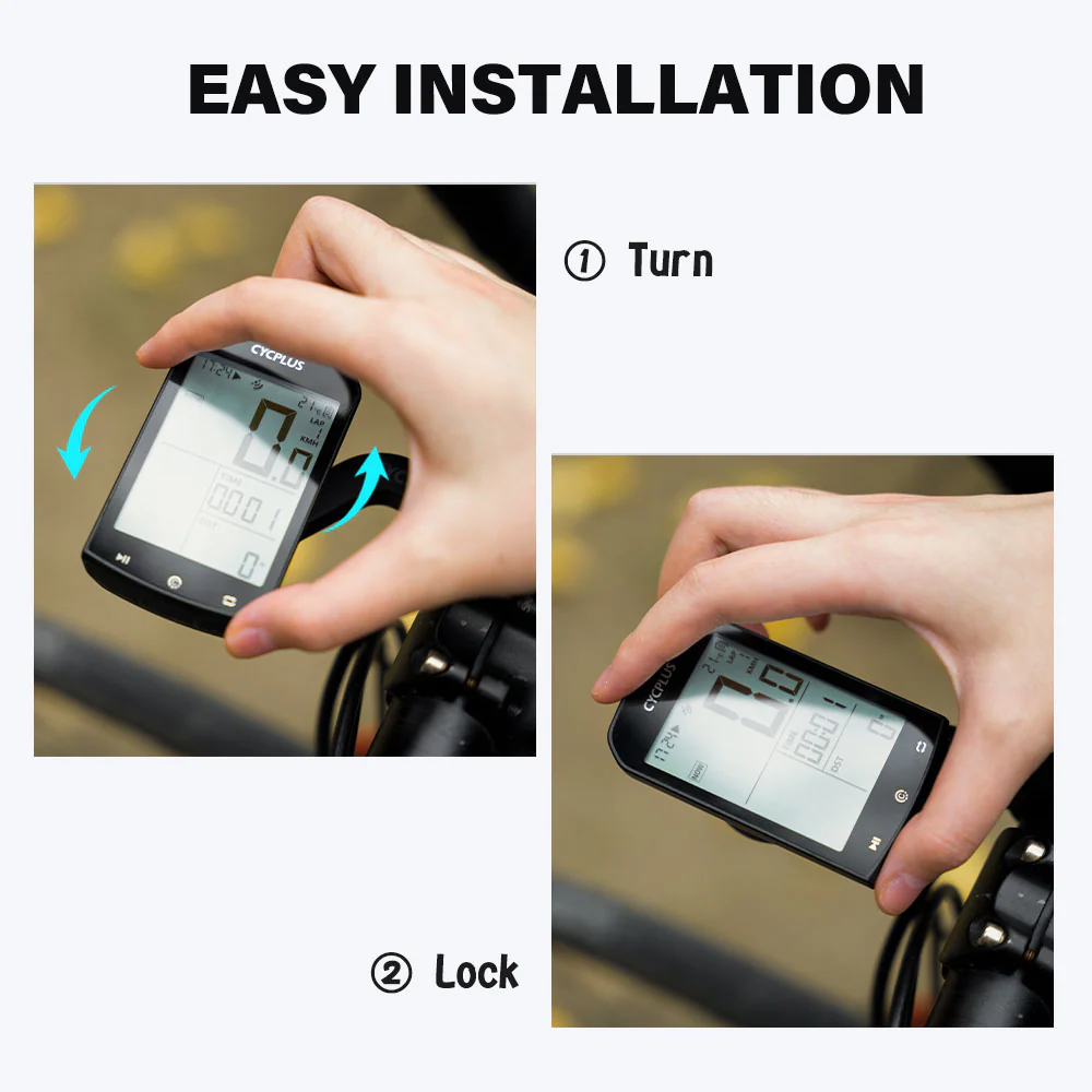 CYCPLUS Bike Computer M1 + Front Mount Z1 + C3 Bike Speed & Cadence Sensor - Image 5